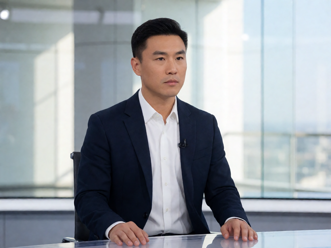体育新闻演播室，主播正在播报赛事资讯
